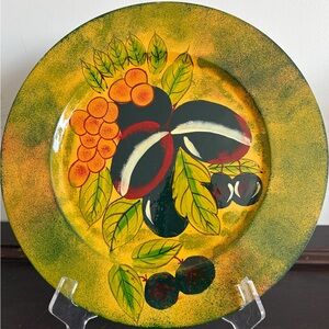 Vibrant Fruit Design Lacquer Plate Wall Decor